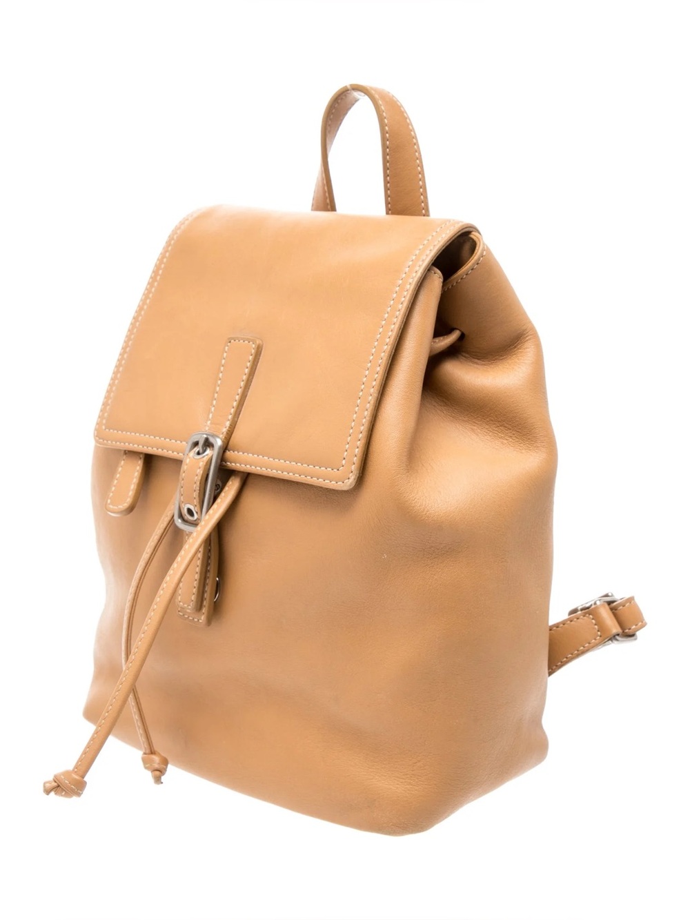 COACH 9858 Vintage Legacy Tan Backpack Leather Bag Drawstring